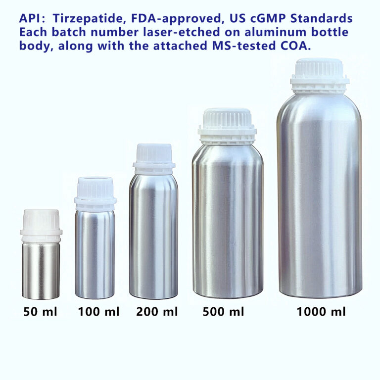 02、api：tirzepatide, fda approved, us cgmp standards